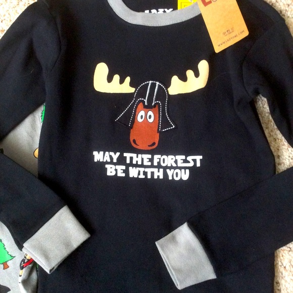 Lazy One Kid’s Forest Animals PJs Long John’s Base Layer Set Sz 10 NWT - Picture 3 of 12